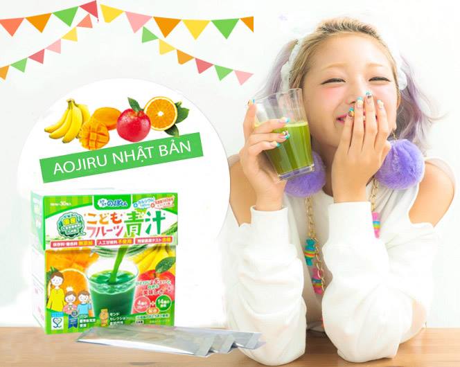 Bột rau xanh trái cây Aojiru làm đẹp da, hỗ trợ tiêu hóa hiệu quả 8 bot rau xanh 4